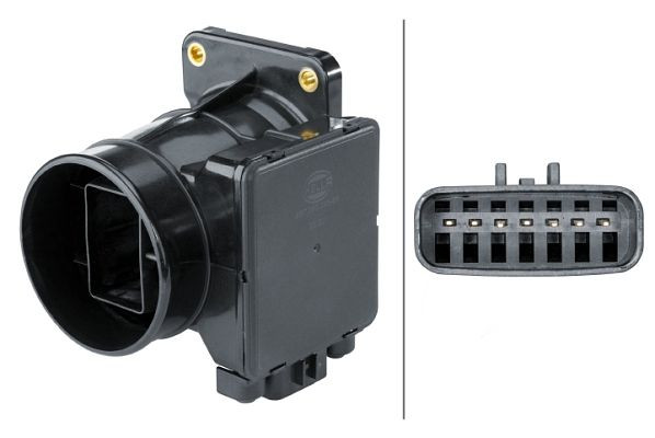 HELLA Luftmassenmesser, 7-polig, Flanschbefestigung, 8ET 358 095-561