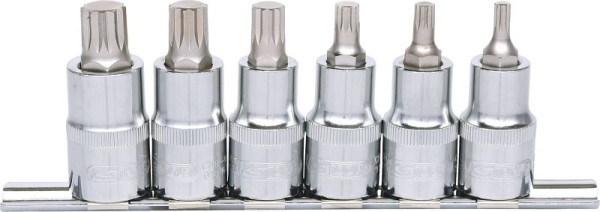 KS Tools 1/2" CHROMEplus Bit-Stecknuss-Satz XZN, 6-teilig M5-M14, 918.1349