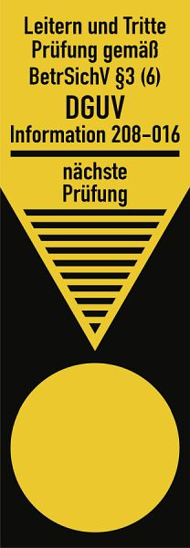 Moedel Leiter-Grundplakette gemäß DGUV, Folie, 45x130 mm, 94550