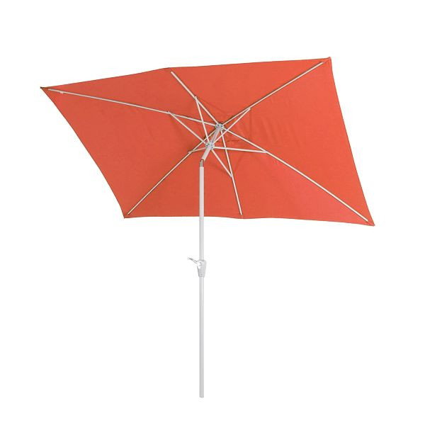 Mendler Sonnenschirm N23, Gartenschirm, 2x3m rechteckig neigbar, Polyester/Alu 4,5kg, terracotta, 76715