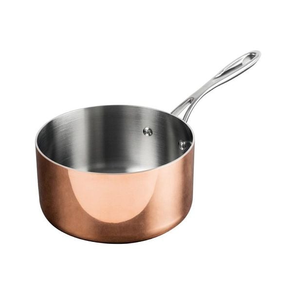 Vogue Tri-wall Kupfer Stieltopf 18cm, gleichmäßige Wärmeverteilung, CM675