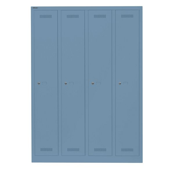 Bisley Garderobenschrank Monobloc™, 4 Abteile je 1 Fach, 605 blau, ML11Q1605