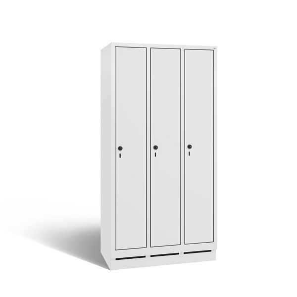 C+P Spind Evolo, 3 Abteile, H1800xB900xT500 mm, Weiß/MDF Weiß, 48020-30 S11095