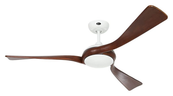 CasaFan Deckenventilator Eco Interior Lack weiß-Massivholz Nussbaum gebeizt, 314233
