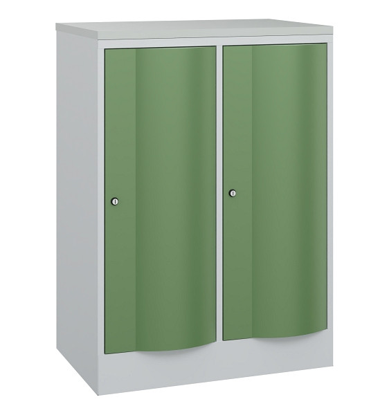 C+P Garderobenschrank Resisto, H1077xB772xT540mm, 7035/6011, 8271-272 S10126