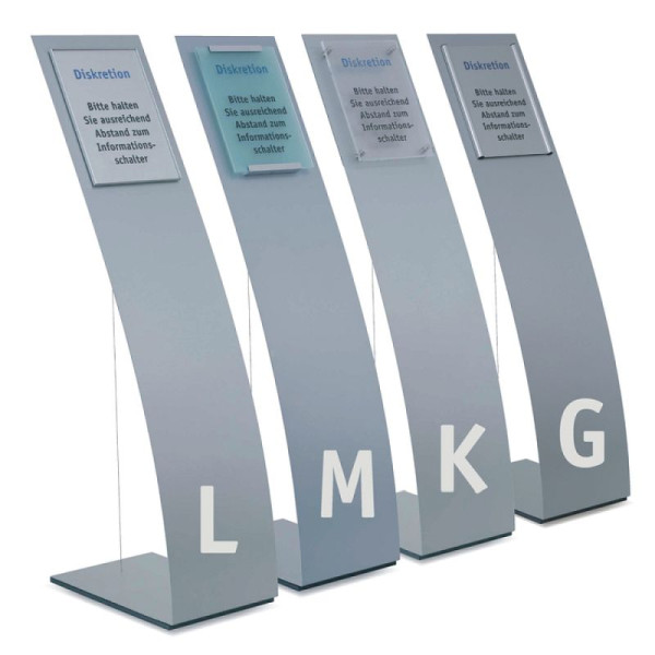 Stein HGS Bodenständer Display -Unitex L, K, G, M-, Unitex L/270mm/inkl. Schild A4, ( 1 Montagesauger/Lieferung ), 20226
