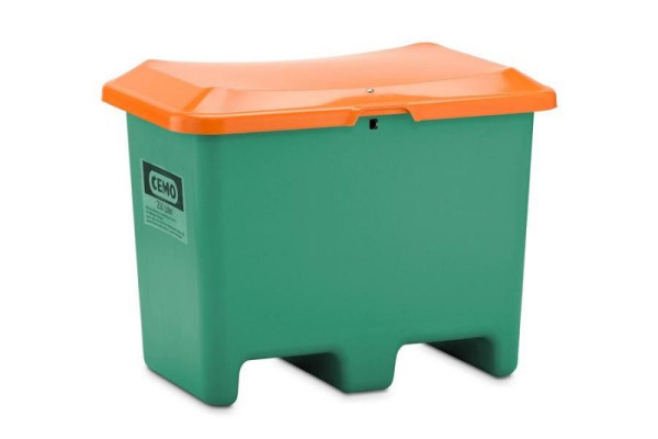 Cemo Streugutbehälter Plus 3 200 l, grün/orange, ohne Entnahmeöffnung, 10576