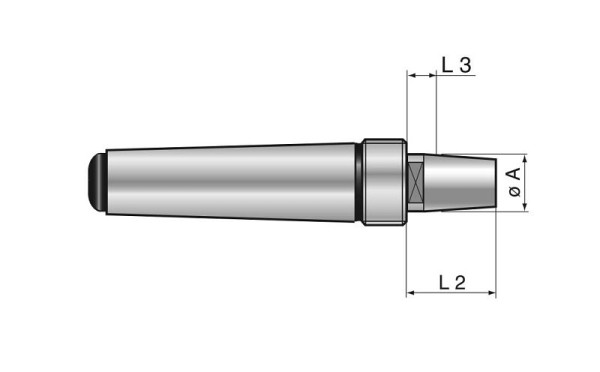 MACK Grundkörper für festen Zentrierkegel MK 4, 13-FGK-MK4