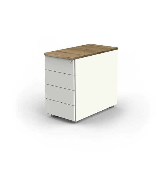 Kerkmann Anstellcontainer, B 430 x T 800 x H 720-760 mm, mit Zentralschloss, 12419955