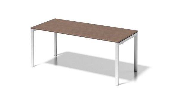 Bisley Cito Schreibtisch, 730 mm höhenfixes U-Gestell, H 19 x B 1800 x T 800 mm, nußbaum/verkehrsweiß, DUF1808WN396
