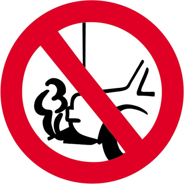 Stein HGS Sonderschild, Verbot, mit dem Auspuff zur Wand zu parken, Ø 600 mm, 15718