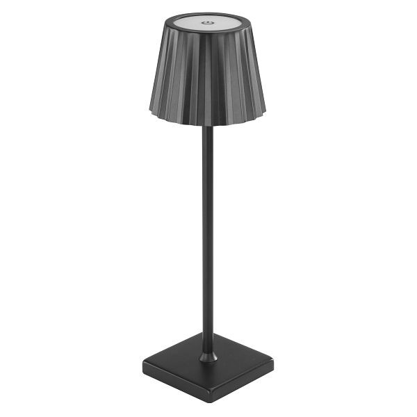 Stalgast LED-Tischleuchte kabellos mit Touch-Bedienung, dimmbar, schwarz, Höhe 375 mm, TT6206375