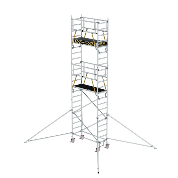 Munk Günzburger Steigtechnik Rollgerüst FlexxTower SGX ergo mit vorlaufendem Geländer Plattformhöhe 5,59 m, 125148