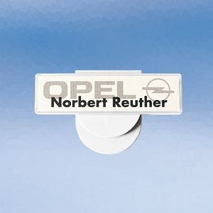 Moedel Namensschild CONGRESS 2000, Kunststoff, Weiß, 72, 4x20 mm, VE: 10 Stück, 52757