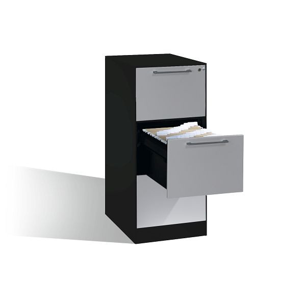 C+P Hängeregistraturschrank Asisto, H1010xB440xT600mm, Farbe: Schwarzgrau, Bügelgriff, 146245-311 S10043