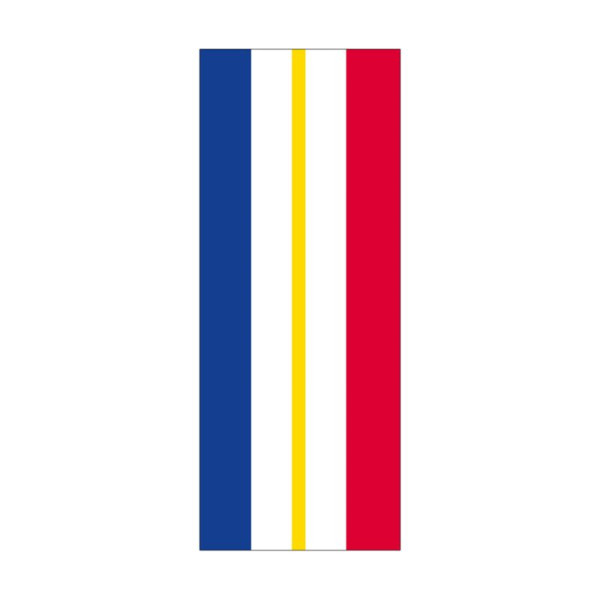 Stein HGS Landesflagge Mecklenburg Vorpommern (ohne Wappen), 300 x 120 cm (Hochformat), mit Karabiner, FlagTop 110 g/m², für Fahnenmasten 7 m, ohne Hohlsaum, 26386