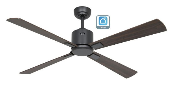 CasaFan Deckenventilator Eco Neo III 132 Lack basaltgrau-Nussbaum/Kirsche WiFi, 952212W