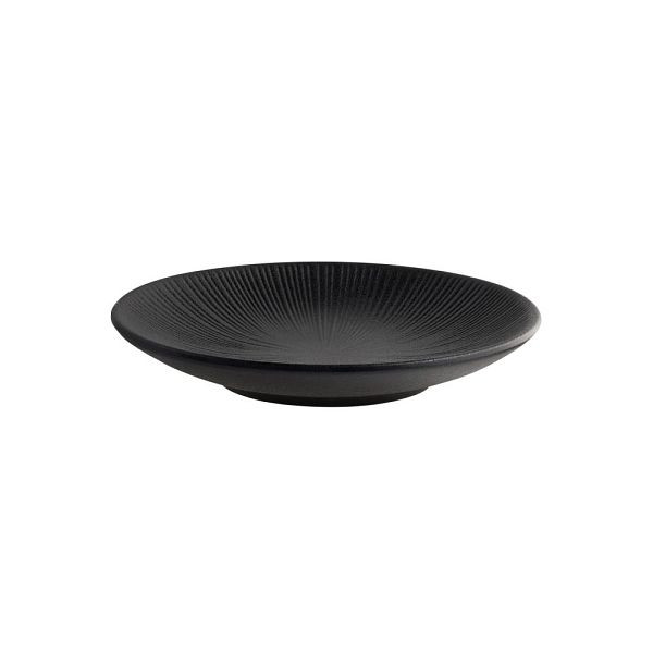APS Teller NERO - Melamin, Ø 18 cm, Höhe 3 cm, schwarz, stapelbar, 85284