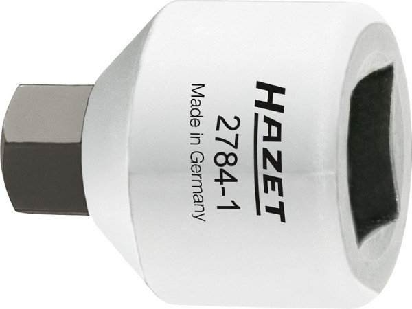 Hazet Bremssattel Schraubendreher-Steckschlüsseleinsatz, Vierkant hohl 10 mm (3/8 Zoll), Innen-Sechskant Profil, 7 mm, 2784-1