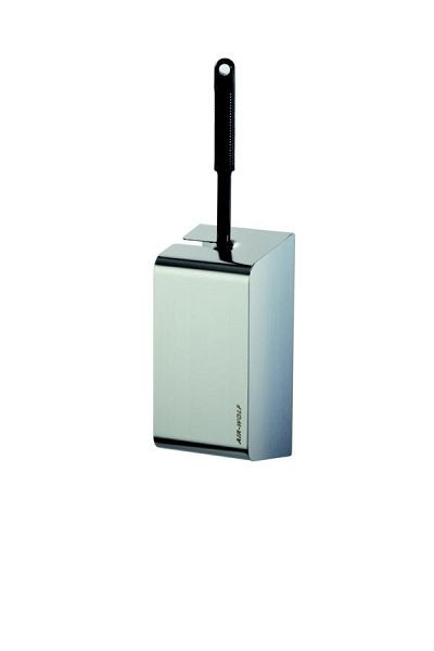Air Wolf WC-Bürstenhalter mit geschlossener Front, Serie Lobo, H x B x T: 434 x 114 x 111 mm, Edelstahl beschichtet, 40-616