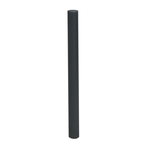 Stein HGS Stilpoller Ø 89 mm mit Flachkopf, ortsfest /zum Einbetonieren inkl. Erdanker, weiß mit roten Leuchtstreifen, 3 Ösen (90°), 4084bsonder-rw-3