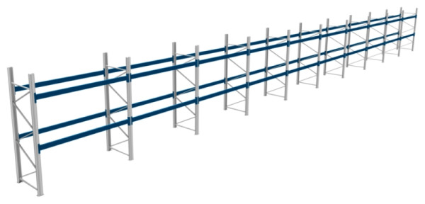 BITO Palettenregal P2 3005x1100x28400 Komplettregal, 2E, 800 RAL5010 U, 56422