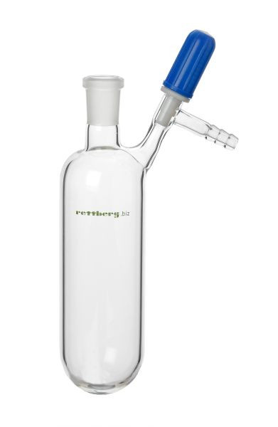 Rettberg Schlenkrohr, 10 ml, Hülse NS 14,5/23, seitliches PTFE-Ventil Durchlass 0 - 3 mm und Olive 8 mm, Borosilikatglas 3.3, 134029608