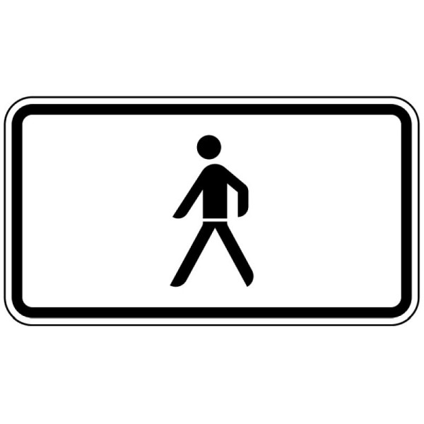 Stein HGS Nur Fußgänger, Nr. 1010-53, 330x600mm /RA1/Flachform 2mm, 1010-53-211