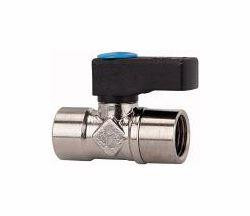 Riegler Mini-Kugelhähne mit blauer Drehgriffoberfläche, 103323
