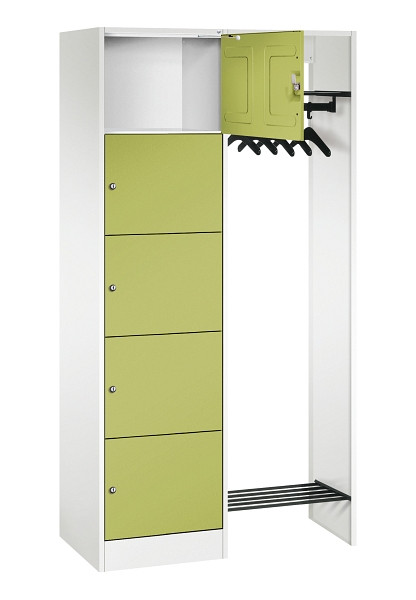 C+P Offene Garderobe Serie 8070, H1950xB960xT480mm, 9016/0024, 82700-00 S10135