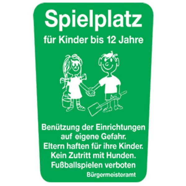 Stein HGS Kinder- und Spielplatzschild 'Spielplatz für Kinder bis 12 Jahre', kss10