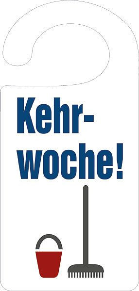 SafetyMarking Türanhänger, Kehrwoche, BxH 10x21 cm, Polycarbonat, 90.5397