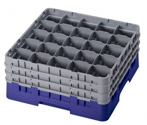 Cambro Spülkorb mit 25 Fächer Camrack® 19,6 cm Marineblau, 25S738186