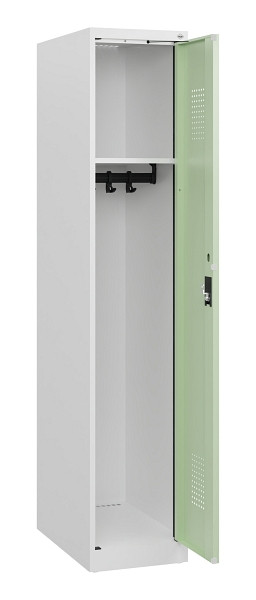 C+P Spind Evolo PLUS, 1 Abteil, 1530x300x500mm, 9016/6019, Zylinderschloss, 0490005-10 S10046