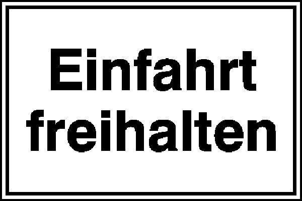 SafetyMarking Hinweisschild, Einfahrt freihalten, BxH 25x15 cm, Aluminium, 11.5227