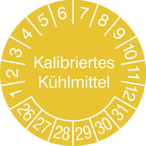 Stein HGS Prüfplaketten mit Jahresfarbe (6 Jahre), gelb, 2026-2031, 31.3653-26