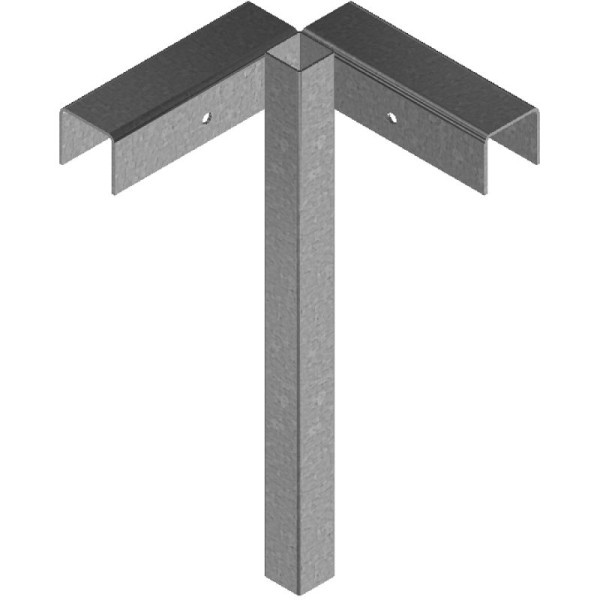 Stein HGS Eck-Oberteil für Holzbauzaun, 490 mm, 3b160-e1