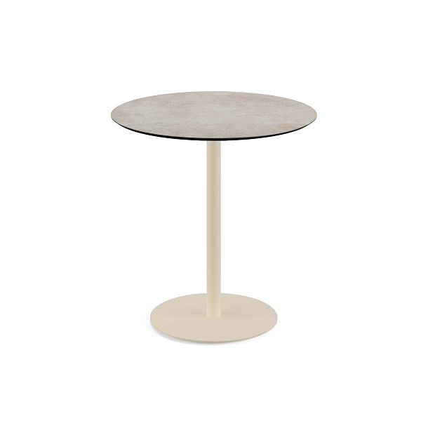 Feros Urban Terrassentisch Sand gestell + Moonstone HPL Ø70 cm, 130031370