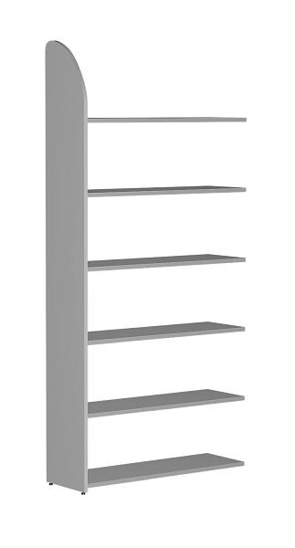 Kerkmann Regalfeld DANTE 2250 x 100 cm, 6 Böden, lichtgrau, 50982111