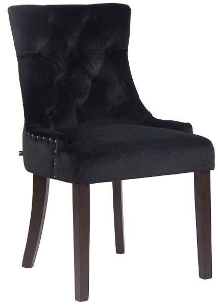 CLP Esszimmerstuhl Aberdeen Samt antik, schwarz, 314115