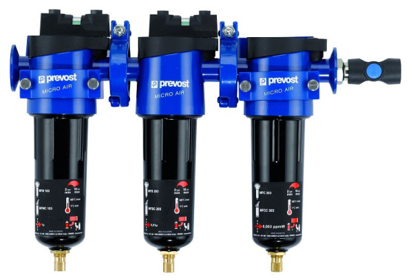 Prevost Filtereinheit für Lackieranwendungen mit wässrigen Lacken, Eingang mit IG BSPP= G 1/2, Ausgang mit 1 Kupplung= ISI 06, MBC 12IS