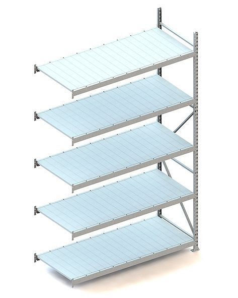 Meta MINI-RACK AR 3000x1800x800 mm, verzinkt, mit Stahlpaneele, Bodenanzahl: 5, 20051337