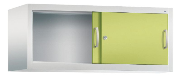C+P Aufsatzschrank Acurado, H500xB1200xT500mm, Farbe: Lichtgrau / Viridingrün, Bügelgriff, 1 OH, 2054-00 S10105