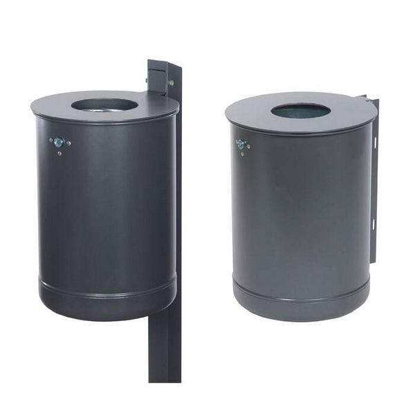 Stein HGS Abfallbehälter -State Alabama- vollwandig, 35 Liter /330x475mm, inkl. Quadratrohrpfosten, (60x60x2mm), RAL 5013 kobaltblau, 10234-10