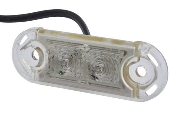 HELLA Umrissleuchte, DuraLED S, LED, 12/24V, ECE, Lichtscheibenfarbe: glasklar, Kabel: 500mm, seitlicher Anbau, 2XS 959 855-451