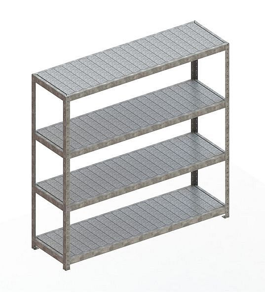 Meta SPEED - RACK Regal 1970x2000x600 mm mit Stahlpaneelen, verzinkt, Bodenanzahl: 4, 20087022