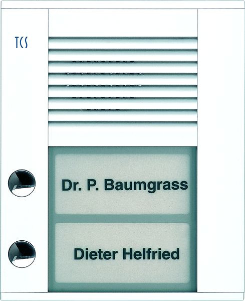 TCS Audio Außenstation Serie PDS 2 Klingeltasten (linksbündig), AP weiß, PDS02-WS/04