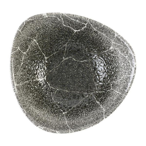 Churchill Studio Prints Kintsugi Quartz Schwarze dreieckige Schale, 185 mm, VE: 12 Stück, DX813
