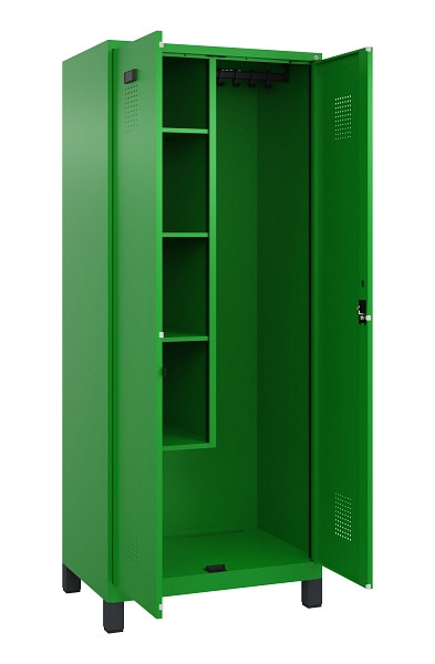 C+P Putzmittel-Spind Evolo PLUS, mit Füßen, 2 Abteile, 1950x800x500mm, 6037/603, Zylinderschloss, 049110-02 S10053