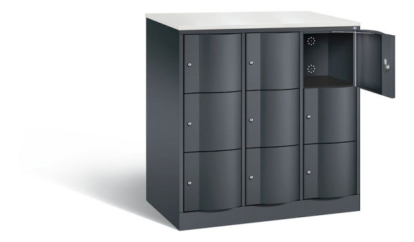 C+P XL-Schließfachschrank Resisto, H1255xB1148xT640mm, Farbe: Schwarzgrau, 8573-373 S10131